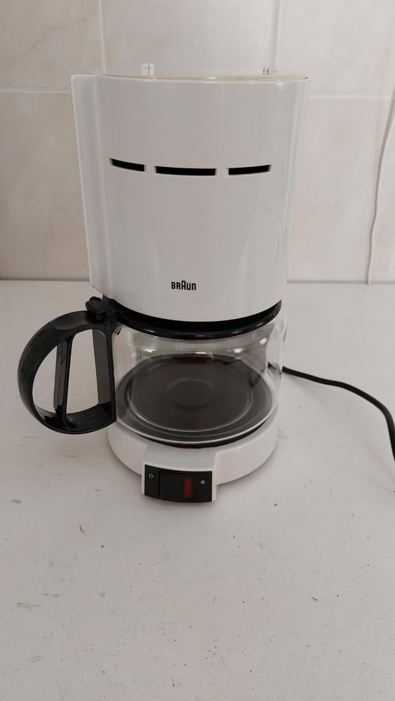 Braun Koffiezetapparaat - Wit, Gebruikt, Koffiemachine, Gemalen koffie, Ophalen of Verzenden