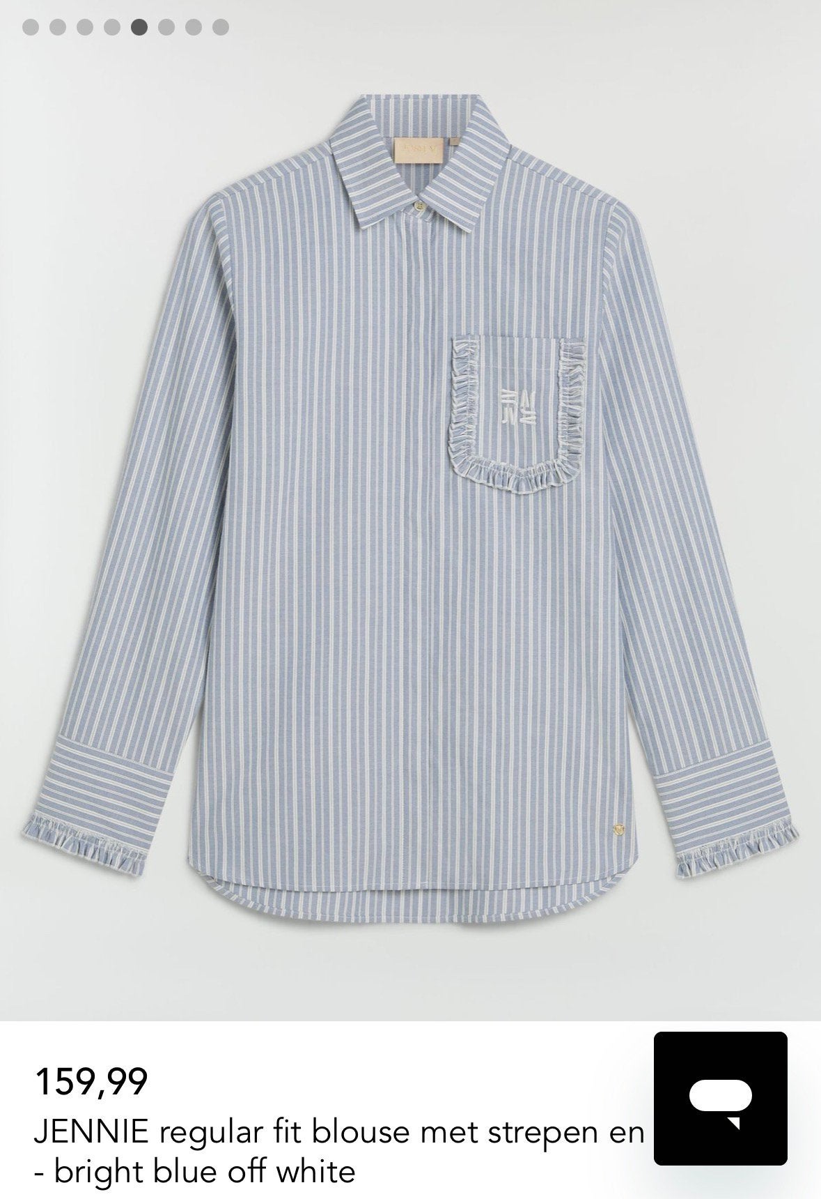 Josh V blauw/wit gestreepte blouse maat S, Ophalen of Verzenden, Zo goed als nieuw, Maat 36 (S), Blauw