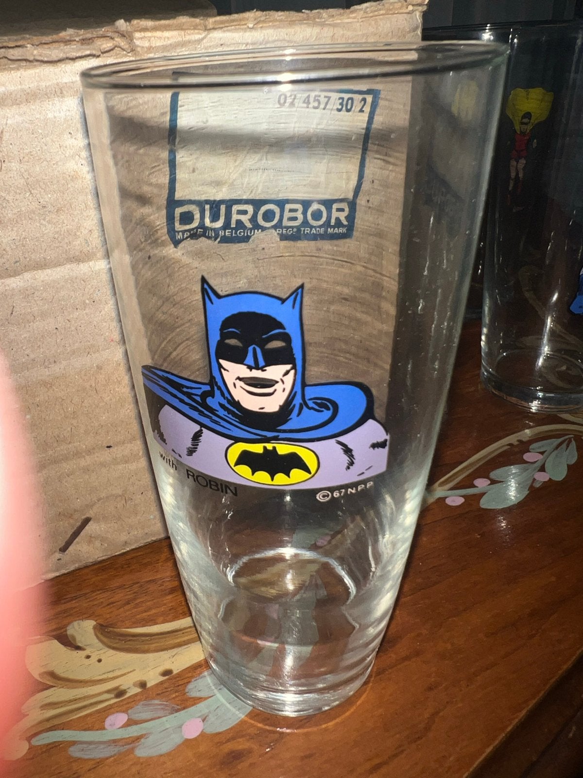 Vintage Batman & Robin drinkglazen 1967 -Durobor (set van 6), Ophalen, Nieuw, Tv, Gebruiksvoorwerp