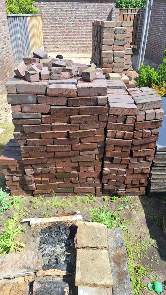 Gebruikte bakstenen voor tuin of bouwproject, Ophalen, Gebruikt