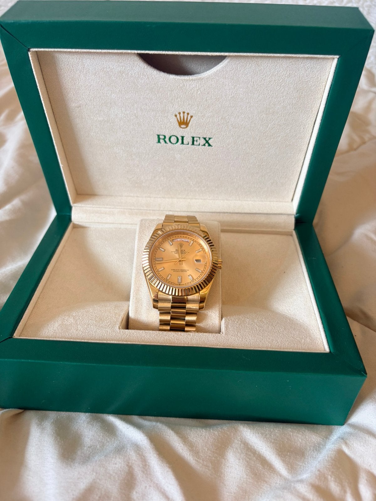 Rolex President Daydate Goud 41MM, Staal, Rolex, Verzenden, Polshorloge