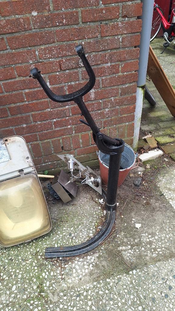 oude industrielamp, Huis en Inrichting, Lampen | Hanglampen, Ophalen of Verzenden, Gebruikt, Minder dan 50 cm