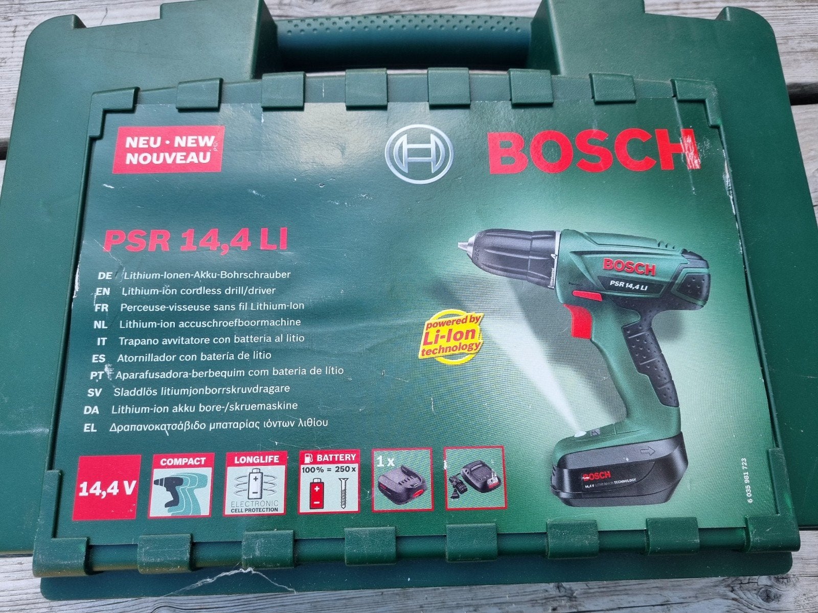 Bosch PSR 14,4 LI Accu Schroefmachine met Koffer, Variabele snelheid, Ophalen of Verzenden, Minder dan 400 watt, Zo goed als nieuw