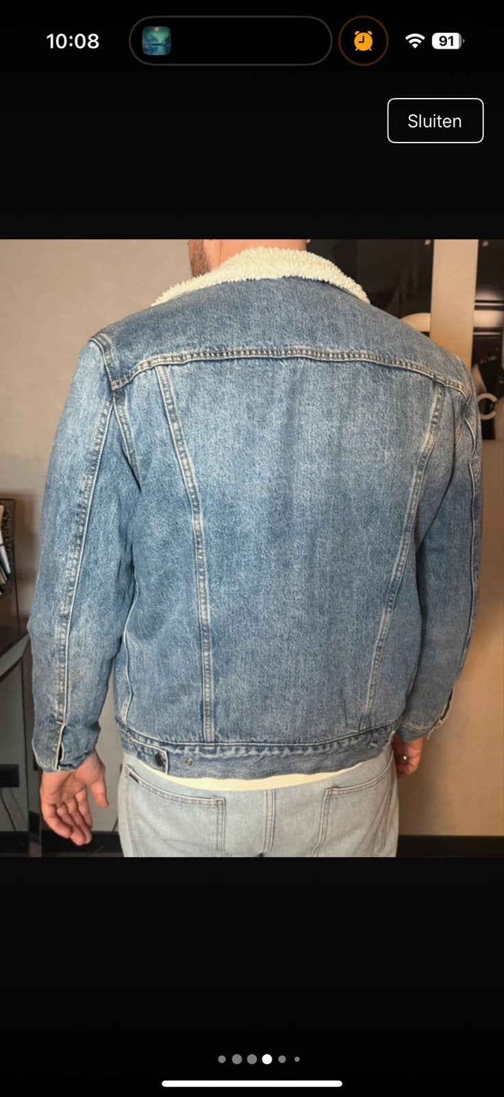 Levi's Sherpa Trucker Jacket - Maat L, Verzenden, Zo goed als nieuw, Maat 52/54 (L), Blauw