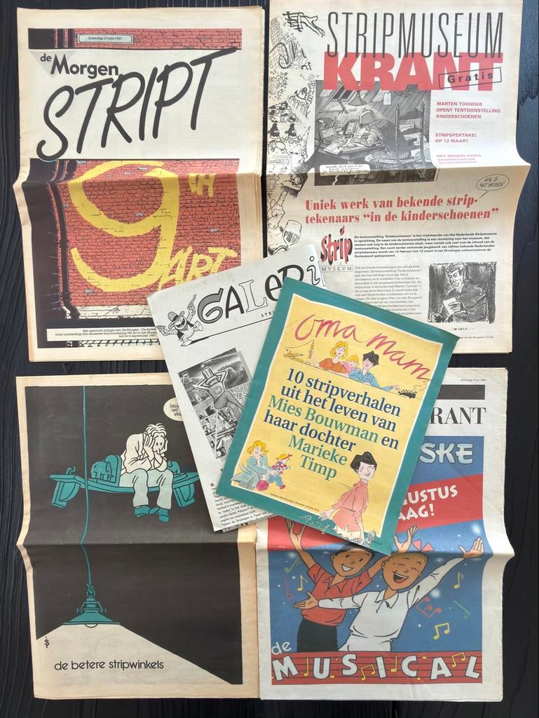 10 Stripkranten jaren '90 - met o.a. Henk Kuijpers, Verzamelen, Ophalen of Verzenden, Overige figuren, Gebruikt, Overige typen