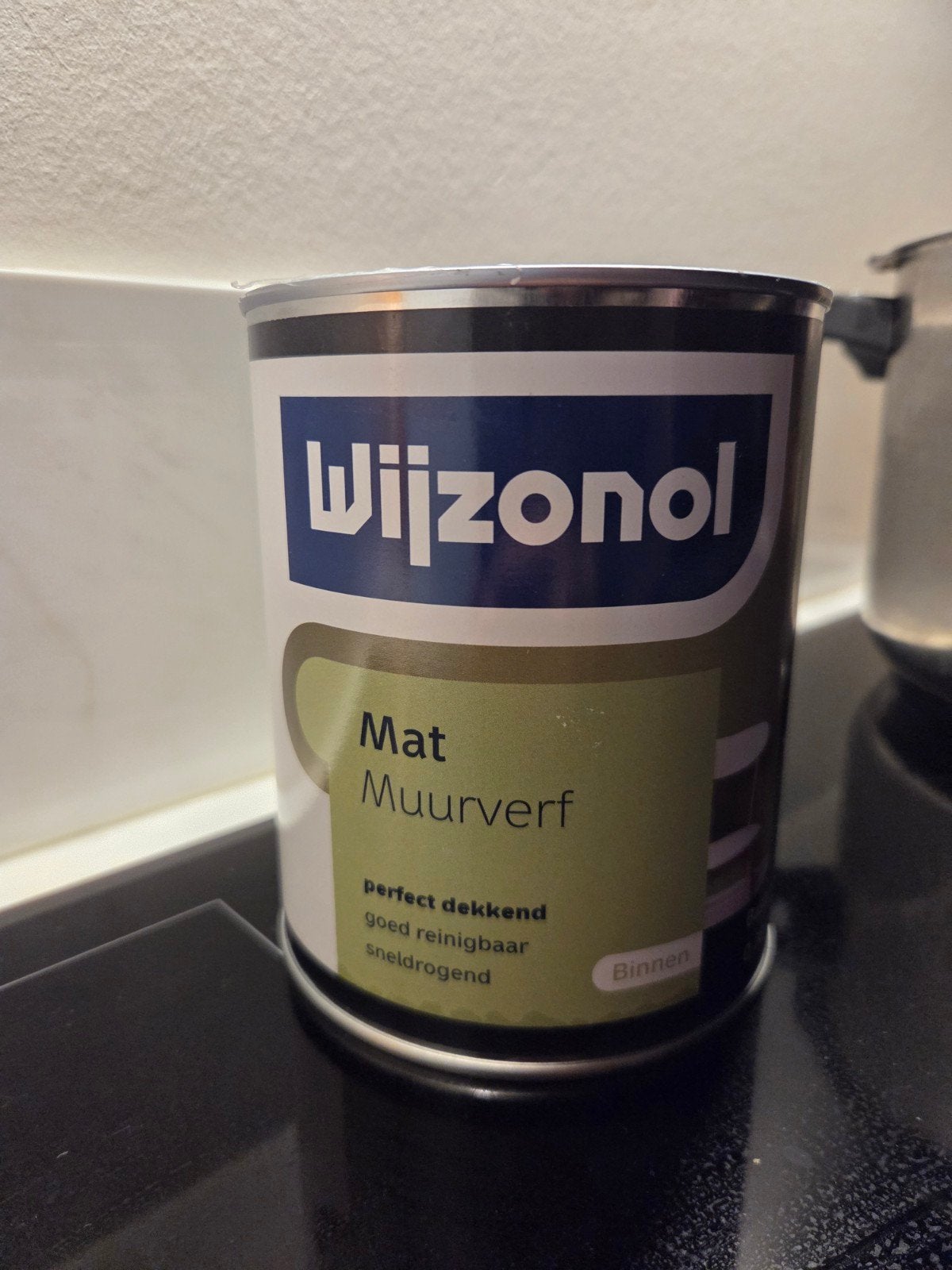 Wijzonol Mat Muurverf - Basis wit - 1lt, Wit, Nieuw, Ophalen of Verzenden, Verf