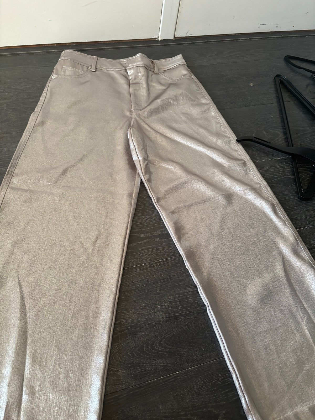Zara Metallic Broek Maat S, Overige kleuren, Ophalen of Verzenden, Zo goed als nieuw, Maat 36 (S)