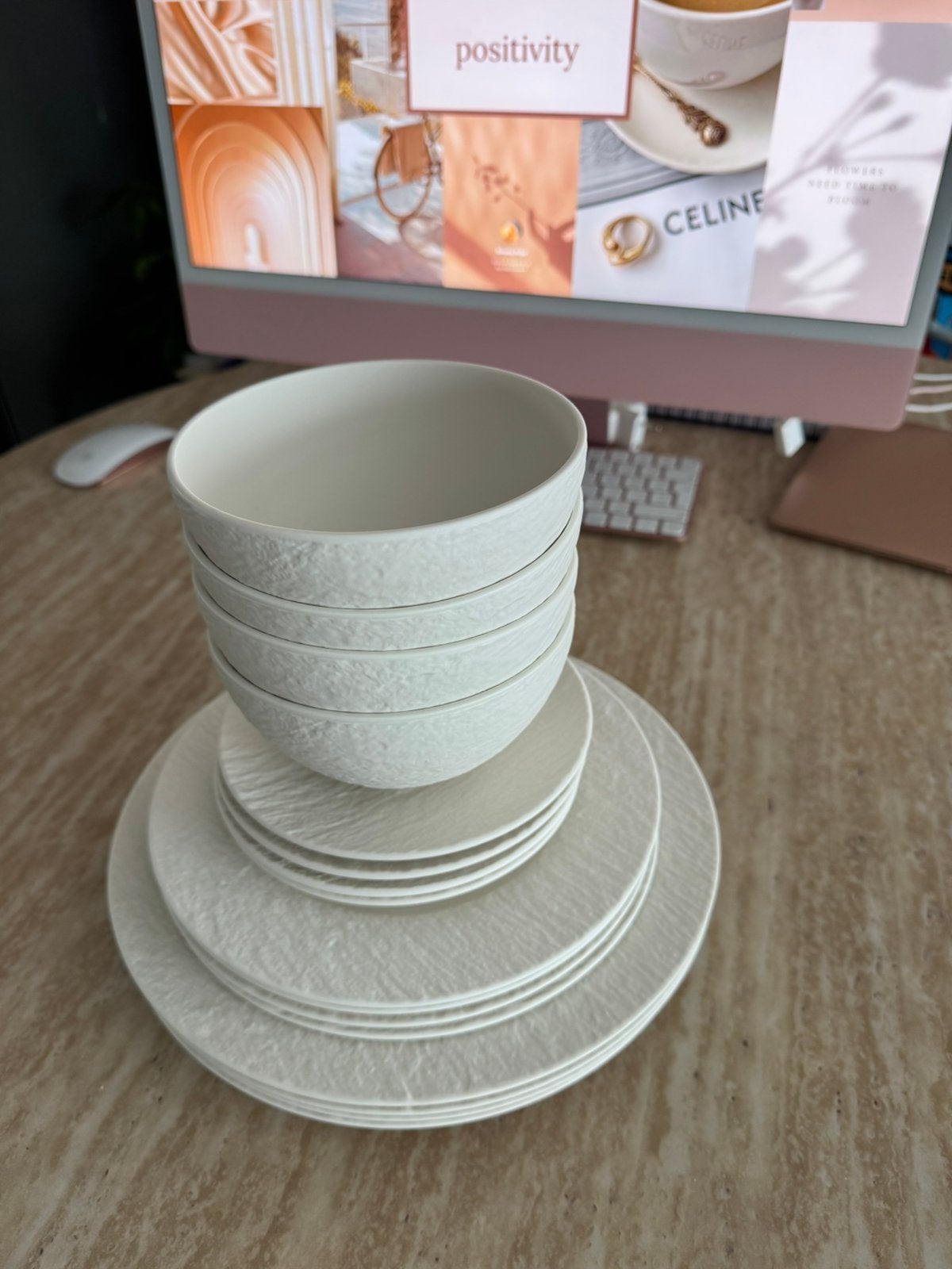Villeroy & Boch – Manufacture Rock Blanc | Per set van 4, Ophalen, Zo goed als nieuw, Bord(en), Wedgwood
