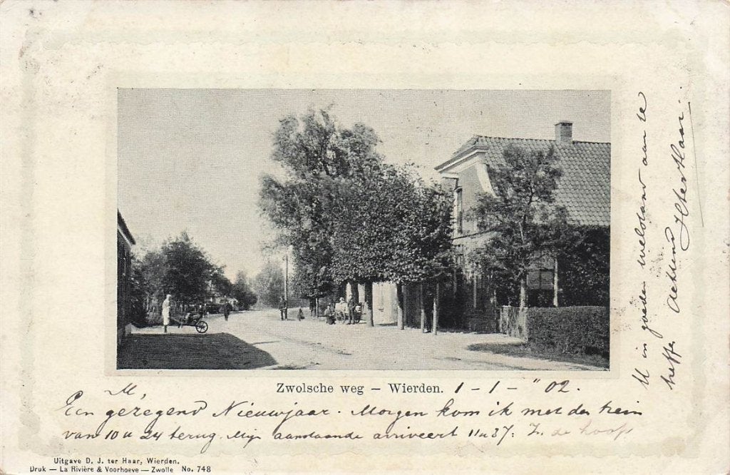 702-112-051 Zwolsche Weg Wierden, Verzamelen, Ansichtkaarten | Nederland, Verzenden, Voor 1920, Overijssel