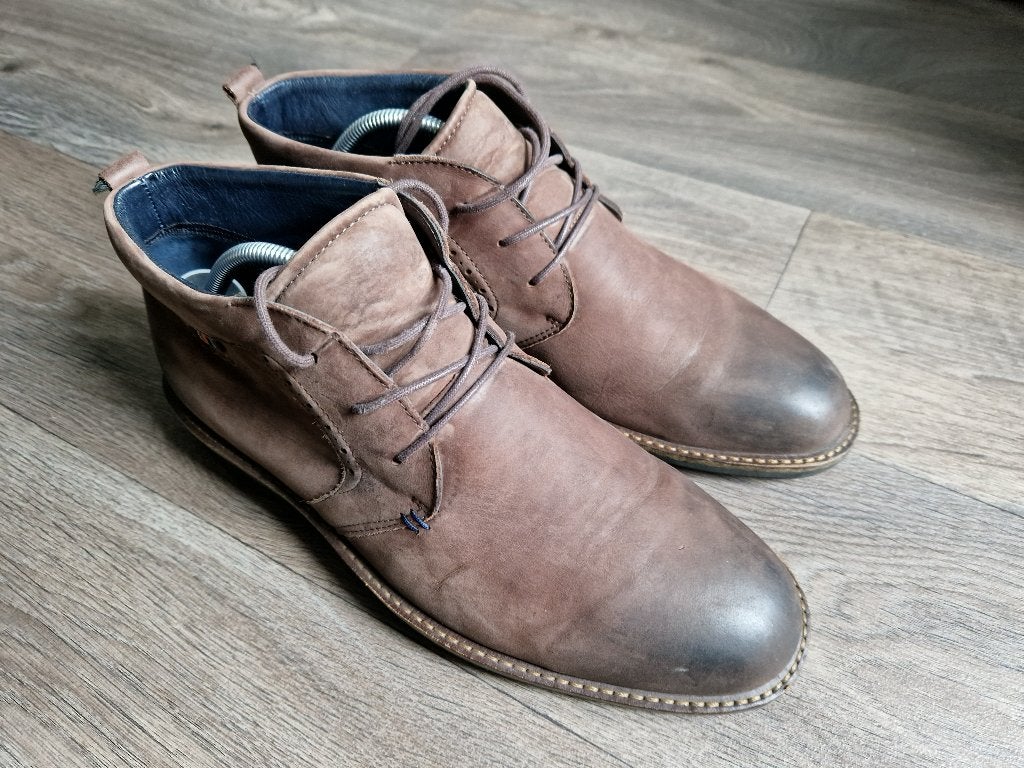 Ecco schoenen boots model Chukka maat 41 bruin leer suede, Ecco, Bruin, Boots, Ophalen of Verzenden