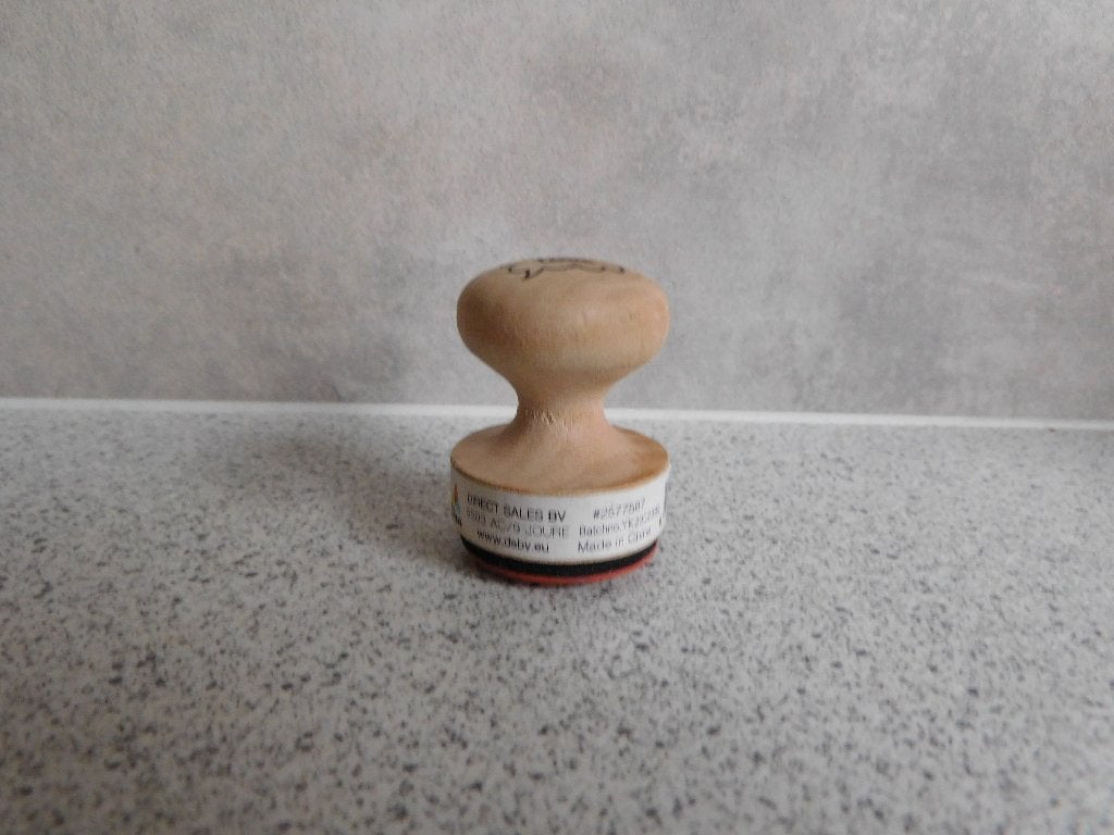 Stempel Hout met Siliconen kop LOVE, Ophalen of Verzenden, Zo goed als nieuw, Houten stempel
