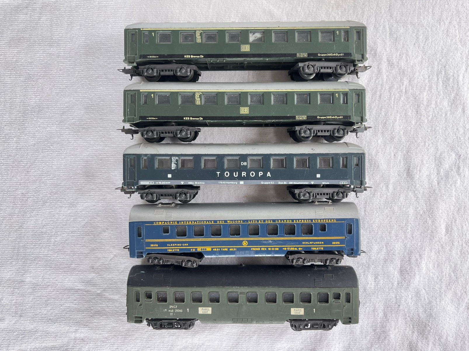 5x Lima DB/SNCF rijtuigen H0, Gelijkstroom, Wagon, Ophalen of Verzenden, Zo goed als nieuw