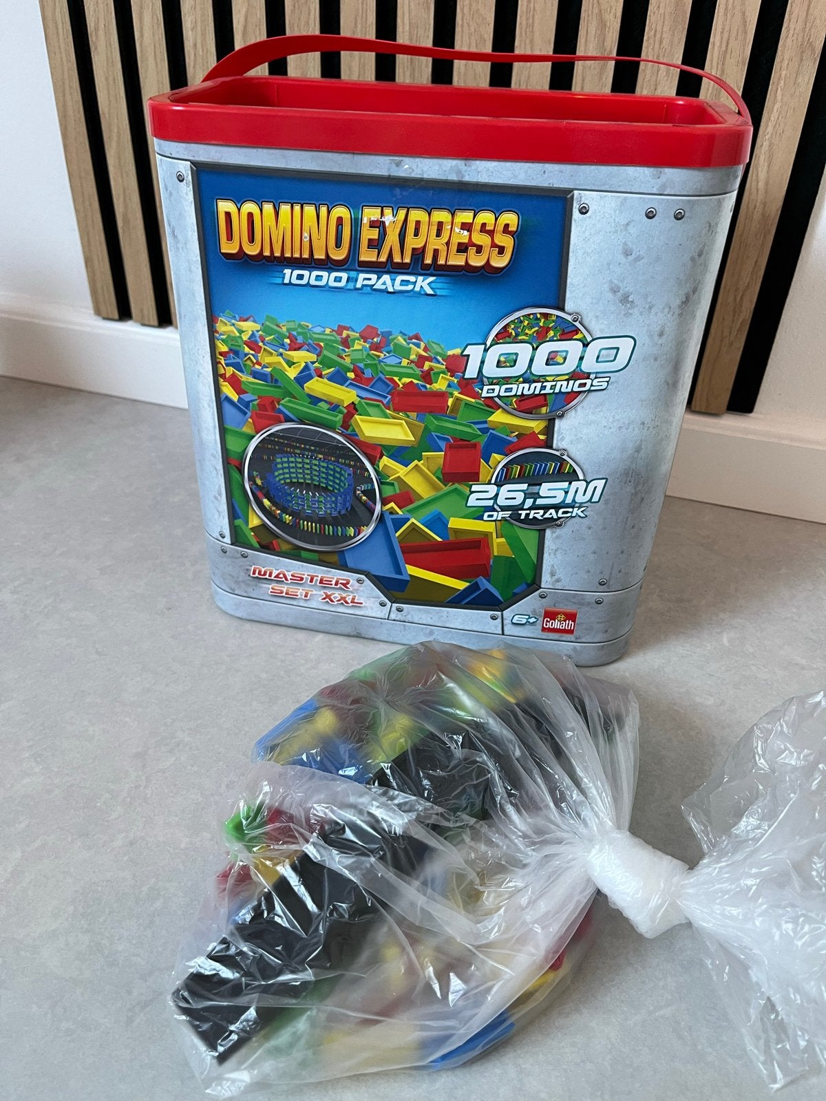 Domino Express 1000 pack met extra stenen en trappetje, Ophalen of Verzenden, Gebruikt, Jongen of Meisje