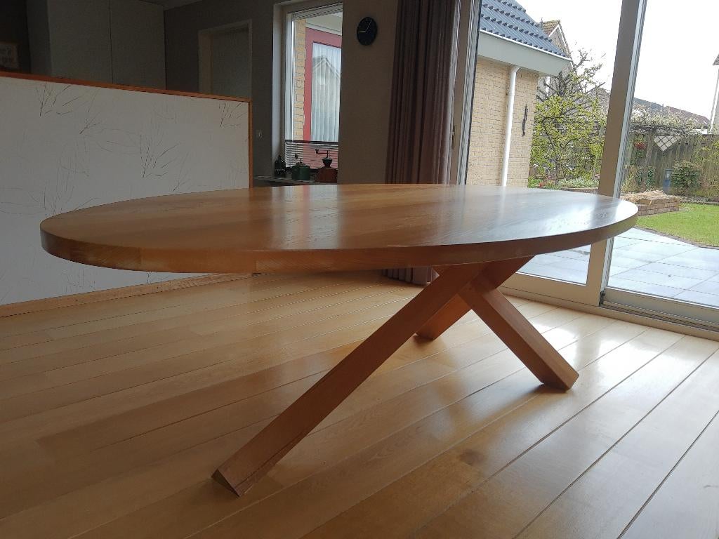 Eettafel, Huis en Inrichting, Tafels | Eettafels, Ophalen, 100 tot 150 cm, Eikenhout, 200 cm of meer
