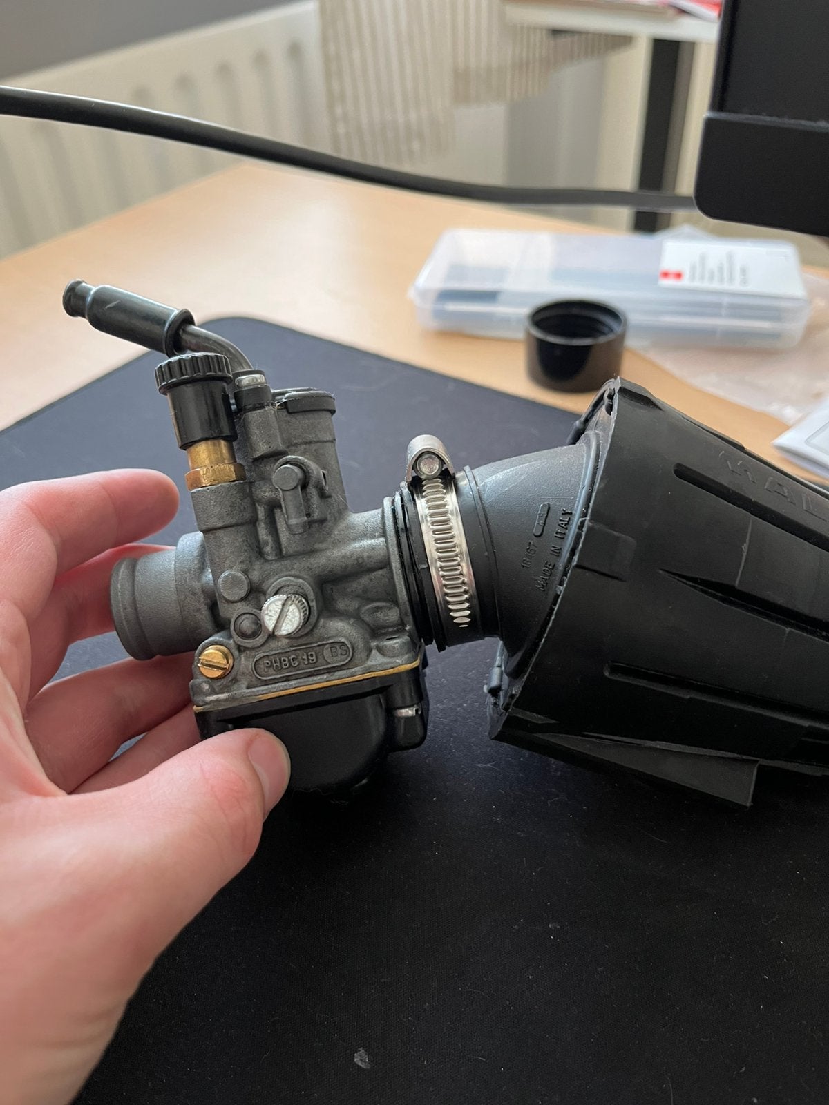 Dell’Orto PHBG 19BS + malossi E5, Ophalen of Verzenden, Zo goed als nieuw, Carburateur, Dellorto