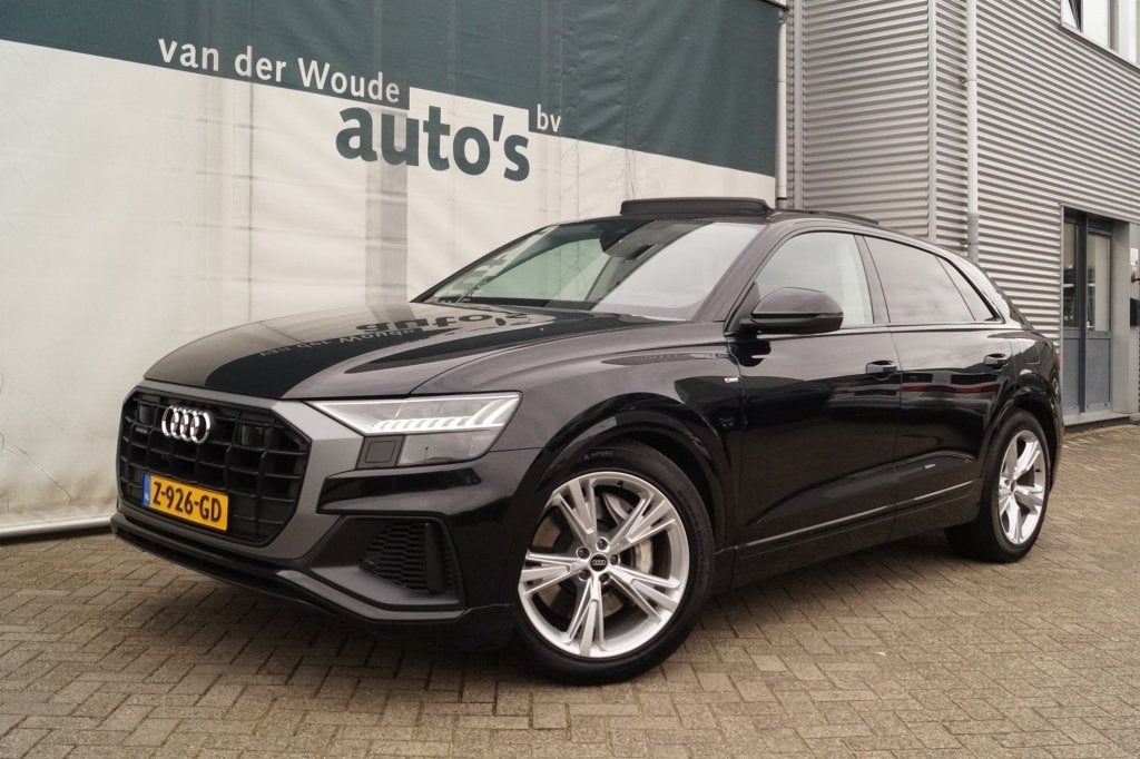 Audi Q8 55 TFSI Quattro Hybrid ProLine S-Line -PANO-LEER-, Automaat, Gebruikt, 2995 cc, Q8