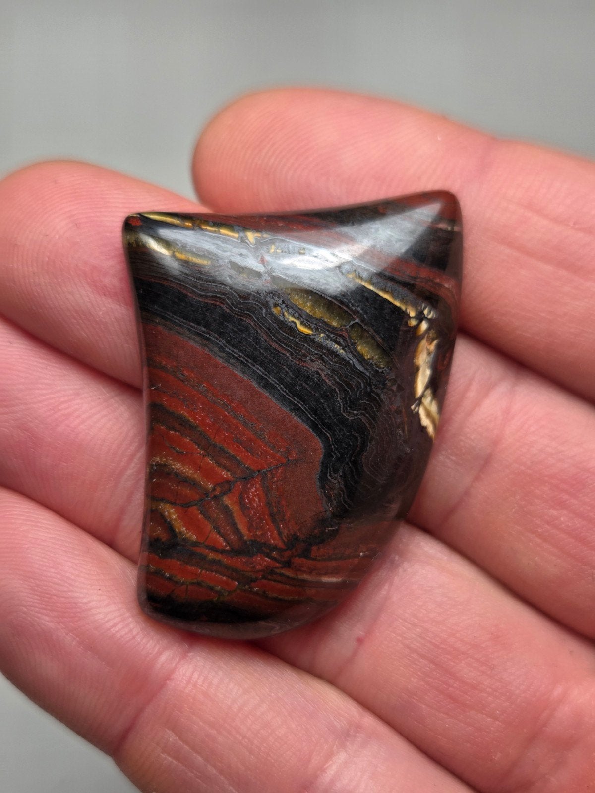 Natuurlijke Tijgerijzer Cabochon - Uniek Patroon, Ophalen of Verzenden, Nieuw