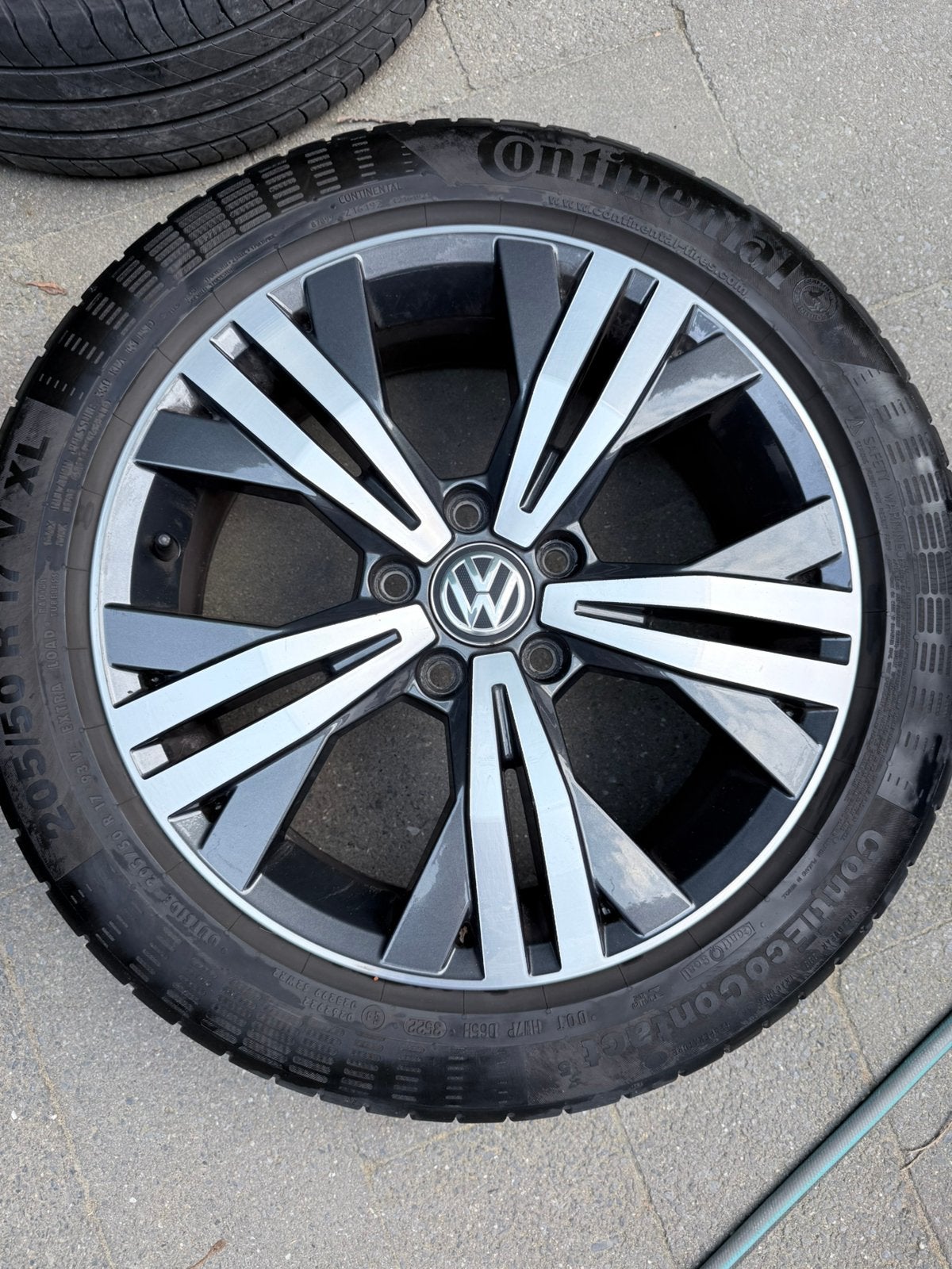 Originele VW Caddy 17 inch velgen 6J ET50 5x112 + banden, Ophalen, 17 inch, Zomerbanden, Banden en Velgen