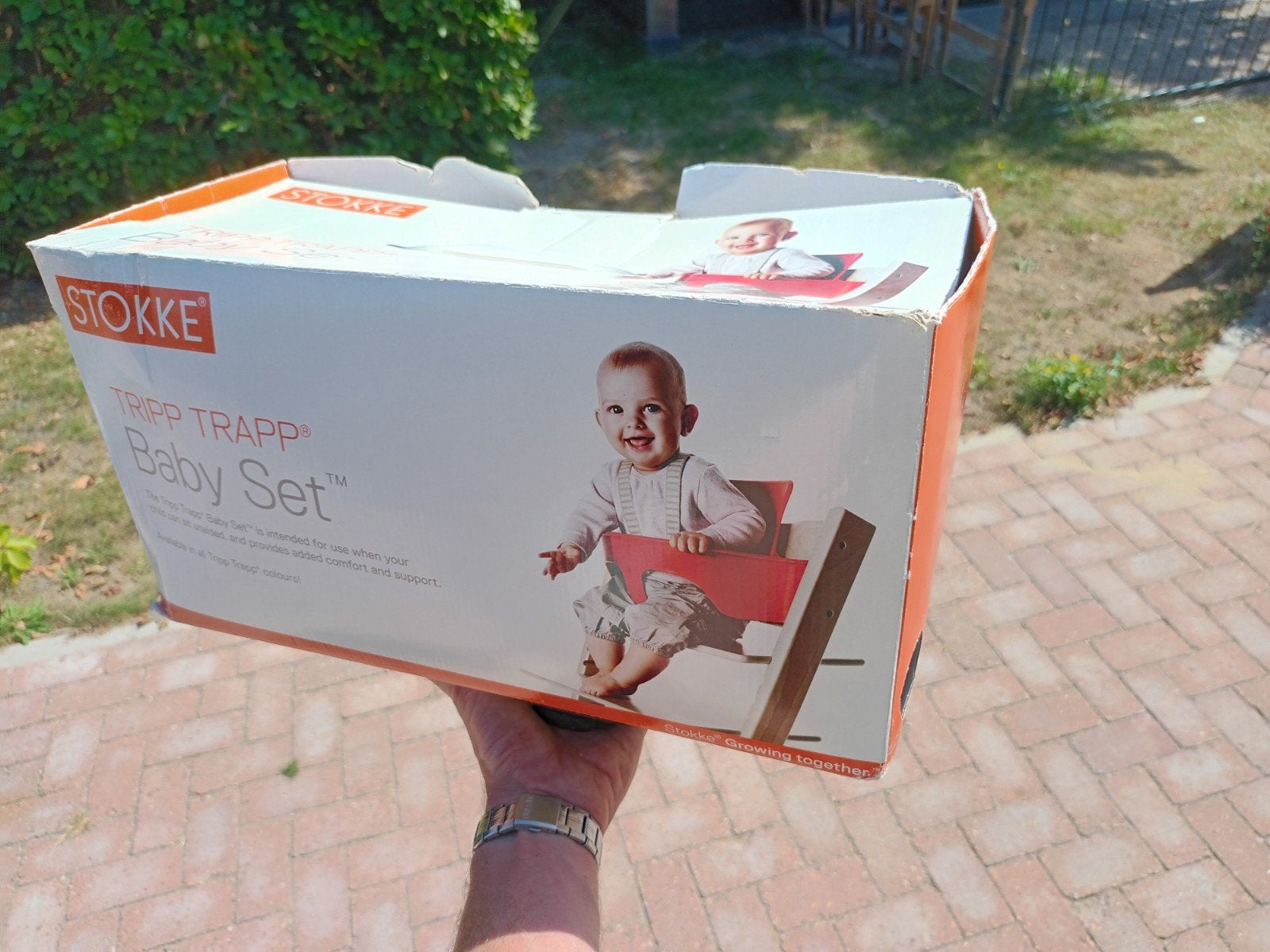 Stokke Tripp Trapp Babyset wit met kussenset, Ophalen, Gebruikt, Meegroeistoel, Stoelverkleiner