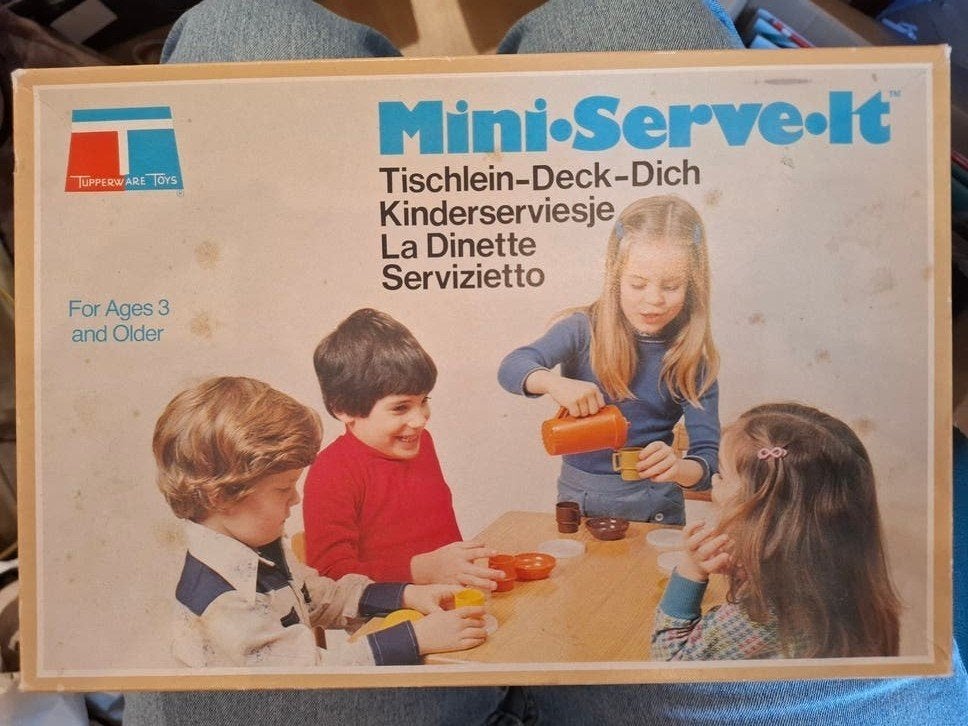 Vintage Tupperware Mini Serve-It, Geel, Beker of Kan, Ophalen of Verzenden, Zo goed als nieuw