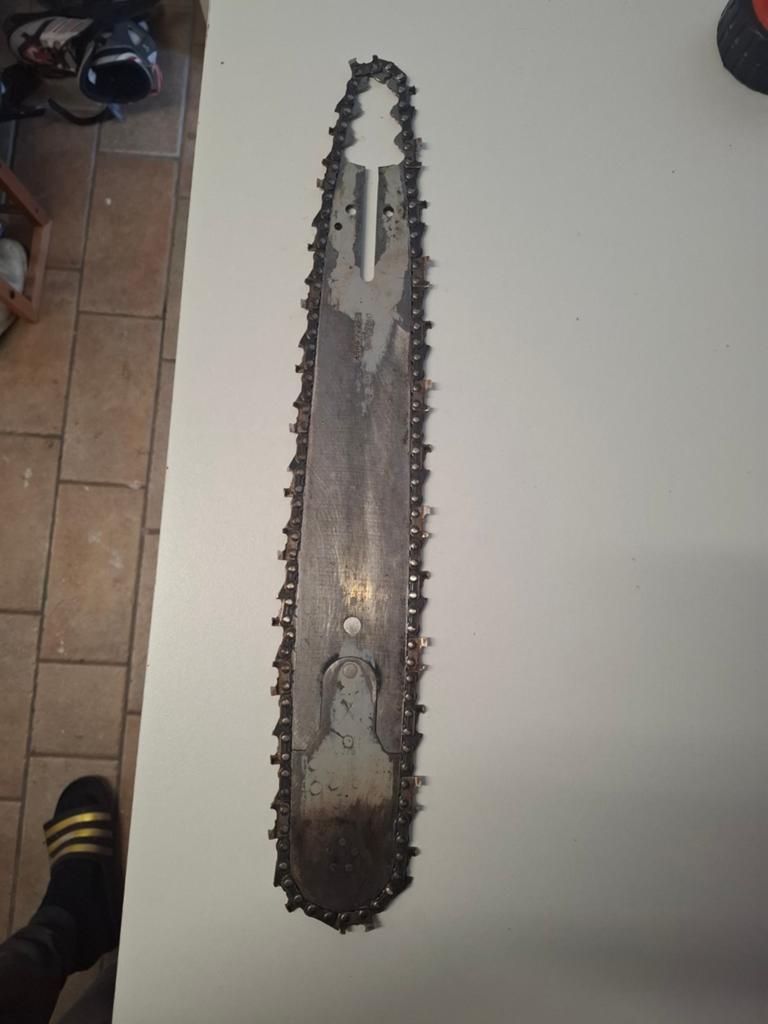 Oregon kettingzaagblad met ketting - 40 cm, Gebruikt, Kettingzaag, Ophalen of Verzenden, 30 tot 70 mm