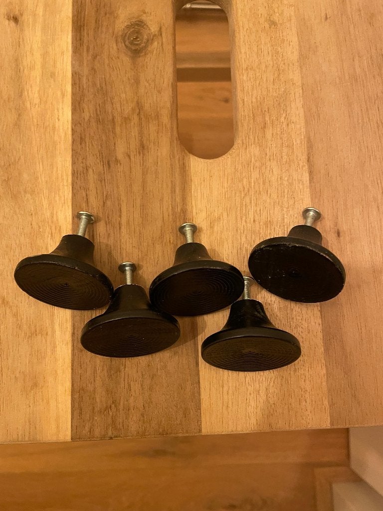 Deurknoppen of kastknoppen te koop | Zwart, Ophalen, Hout, Industrieel, Gebruikt