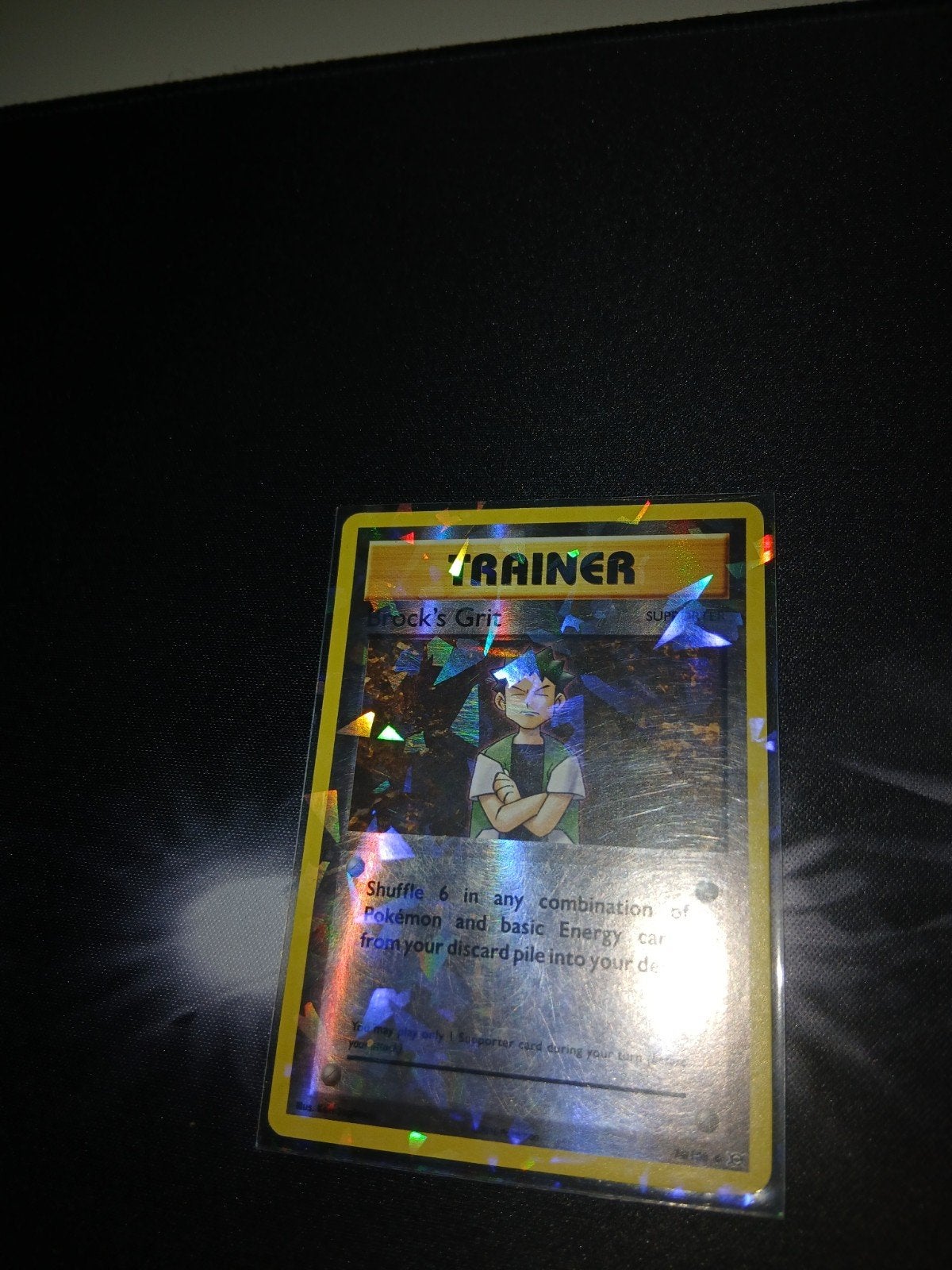 Pokemon Trainer Kaart - Brock's Grit (2016), Ophalen of Verzenden, Zo goed als nieuw, Losse kaart, Foil