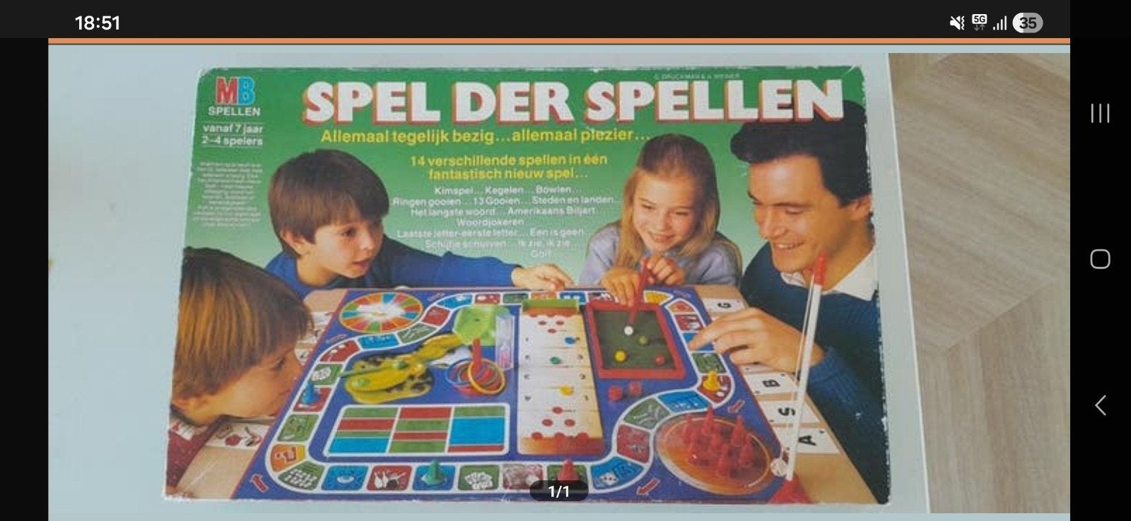 Spel der spellen, Hobby en Vrije tijd, Gezelschapsspellen | Bordspellen, Een of twee spelers, Ophalen of Verzenden, Gebruikt, MB