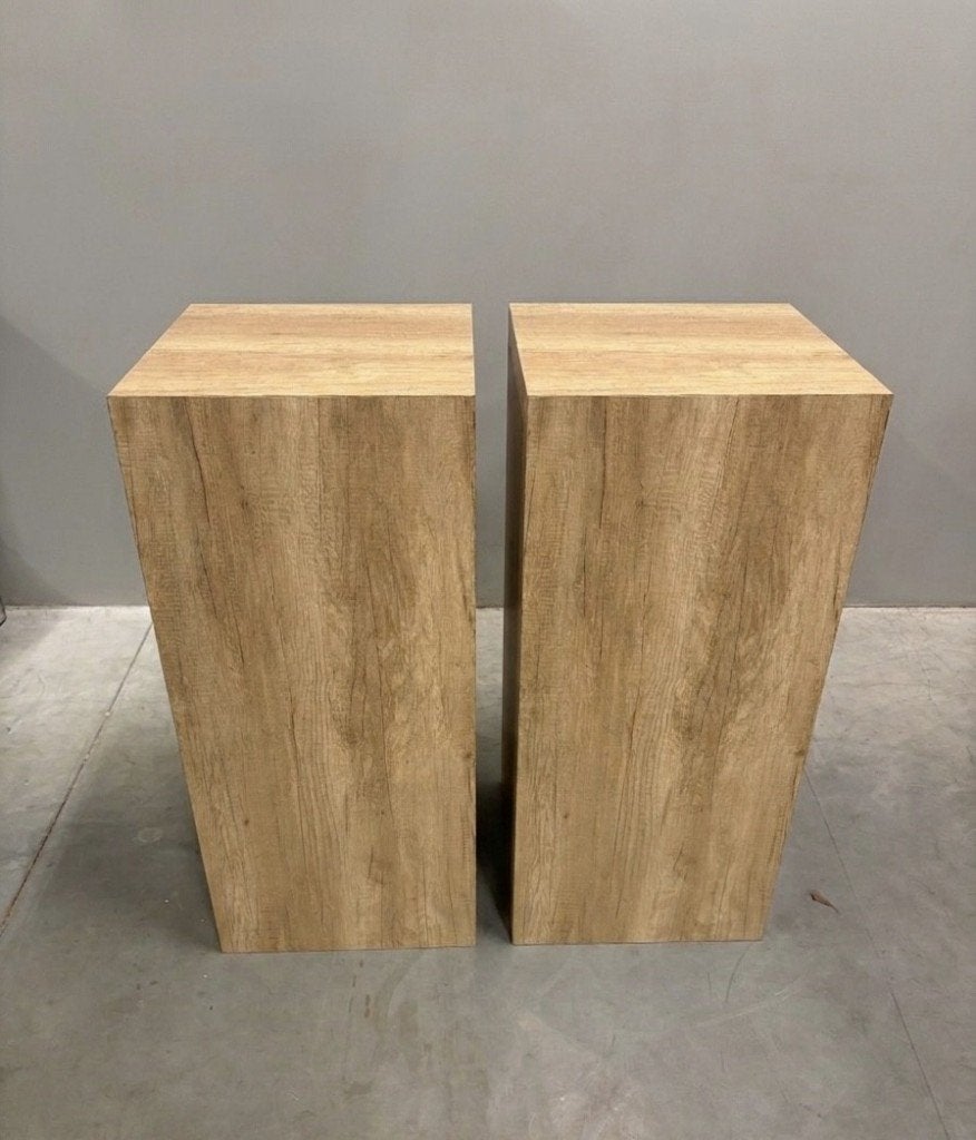 Houten plantenzuilen / decoratieve sokkels, Huis en Inrichting, Woonaccessoires | Zuilen en Pilaren, Ophalen, Zo goed als nieuw