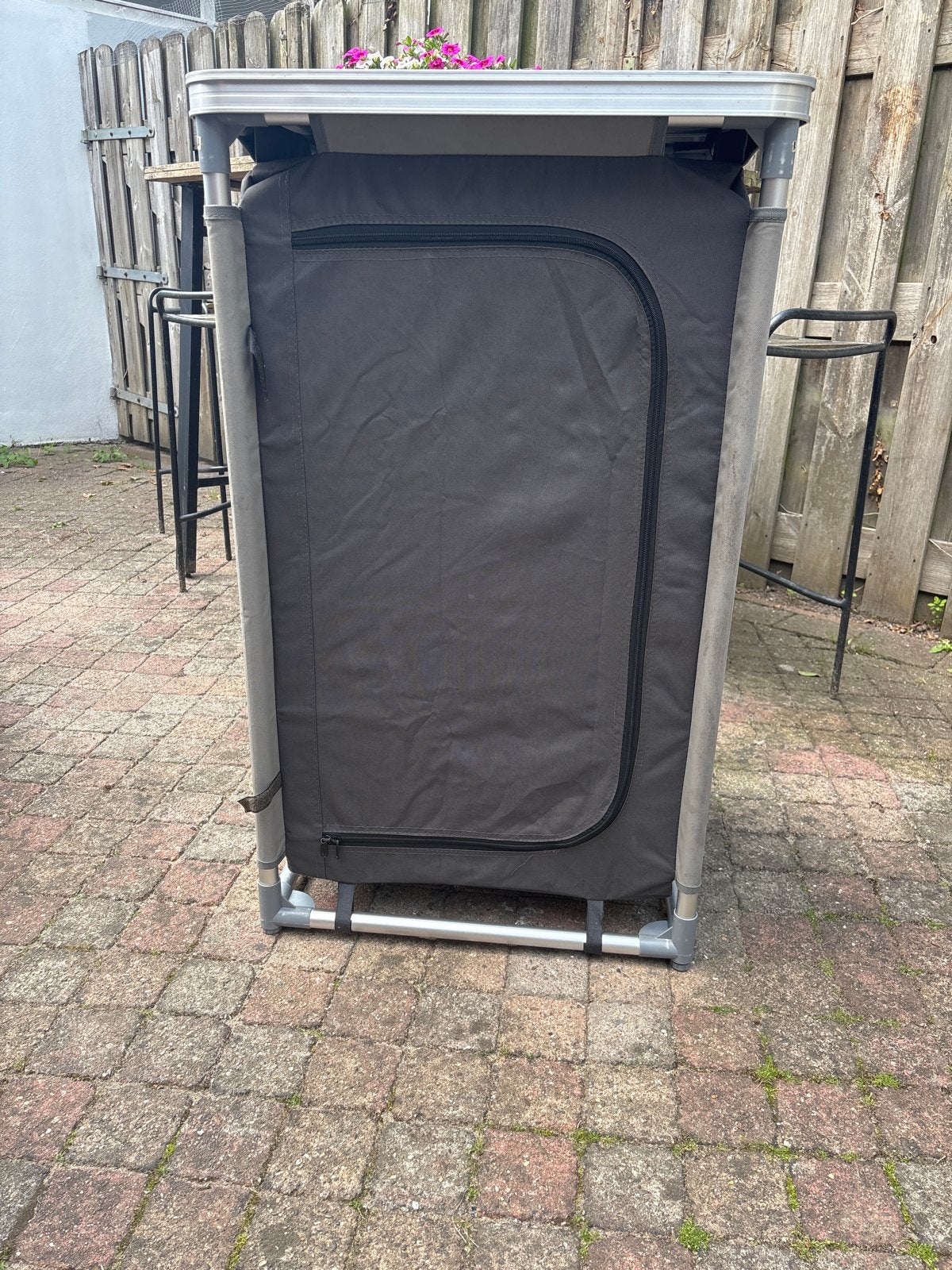 Obelink Campingkast met 3 planken en tafelblad, Ophalen, Gebruikt