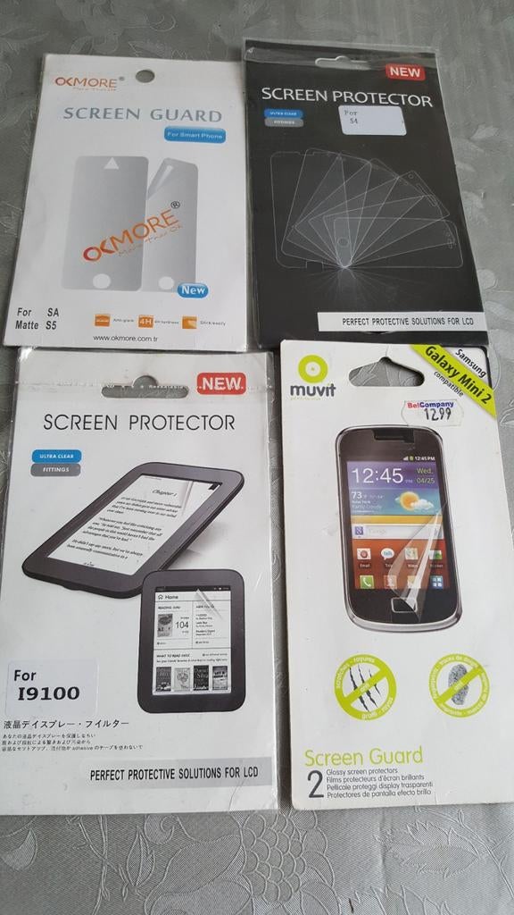 Nieuwe screen protector Samsung Galaxy S5,S4 mini 2 en i9100, Ophalen of Verzenden, Nieuw