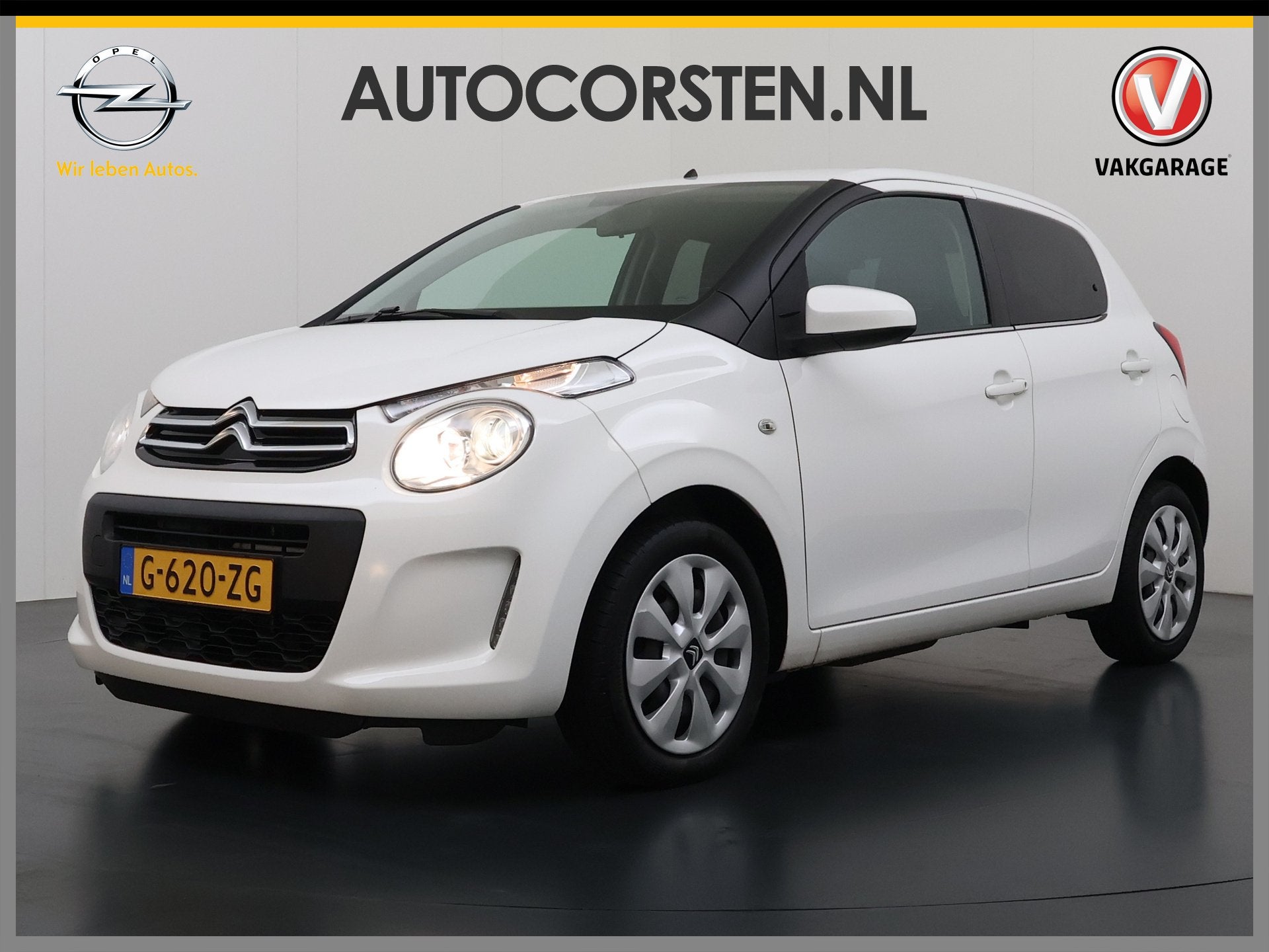 Citroën C1 1.0i 73pk 5Drs Airco Elek.Ramen+Spiegels Stuurbe, Voorwielaandrijving, Stof, Gebruikt, 4 stoelen