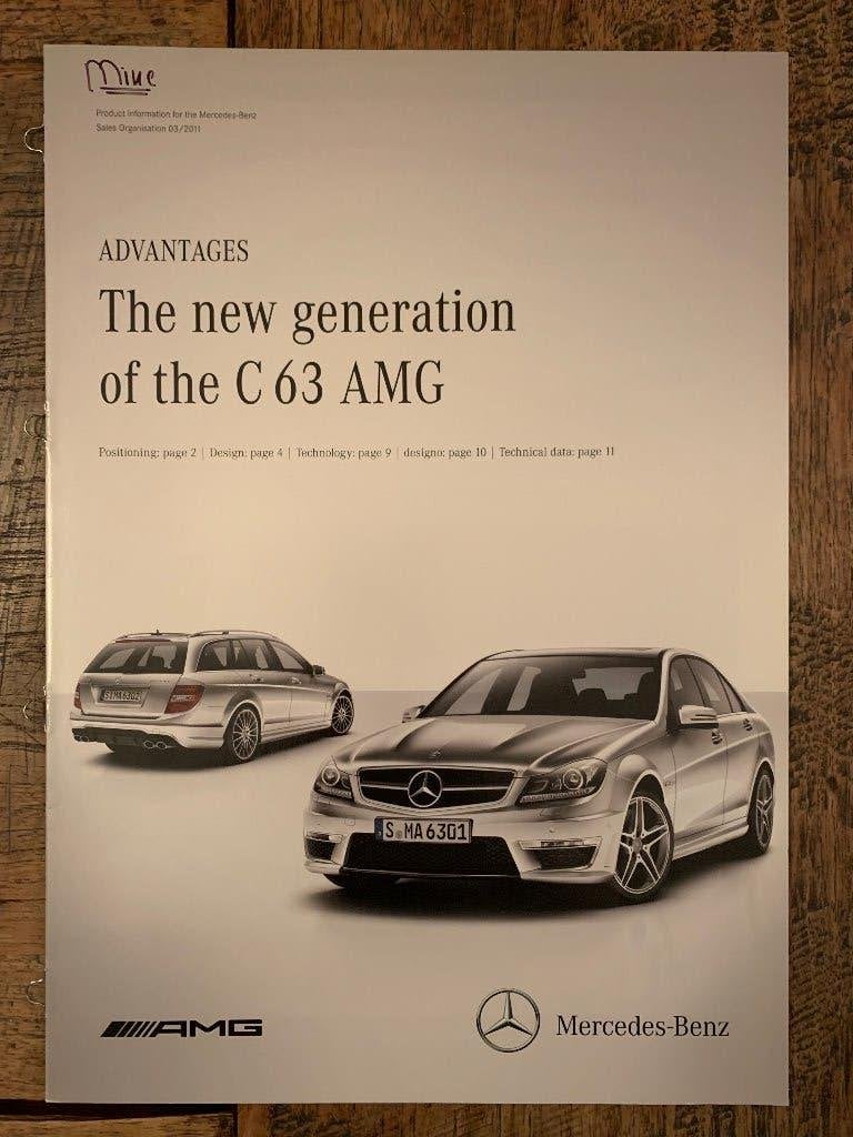 Product info brochure Mercedes-Benz C63 W204 S204 2011, Zo goed als nieuw, Mercedes-Benz, Mercedes, Ophalen of Verzenden
