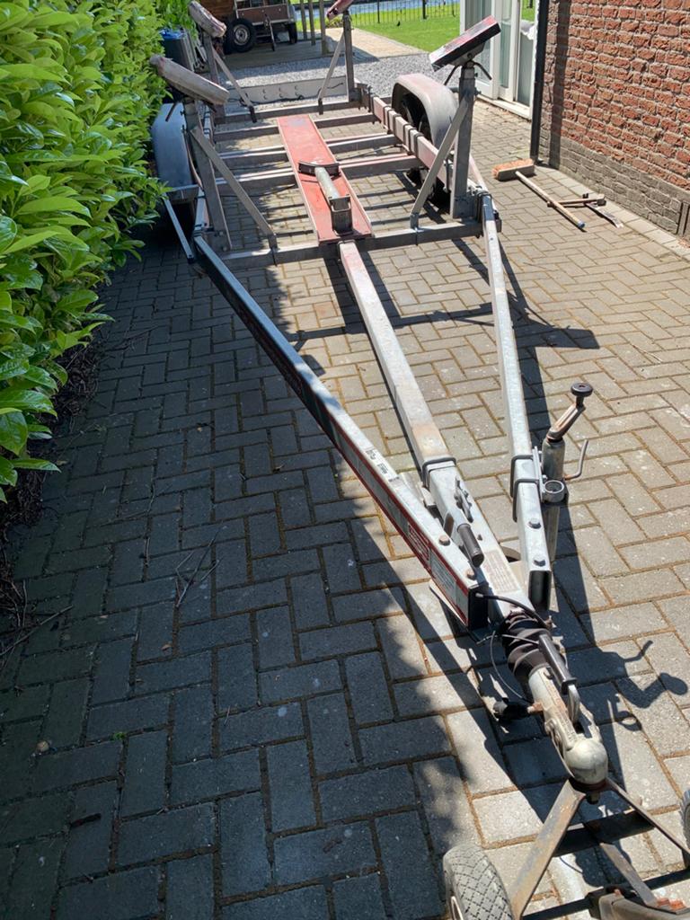 Heku 2000 kg kiel/sloepen trailer kenteken 8 m ook sloepen, 1500 tot 3000 kg, Sloepentrailer, 6 tot 9 meter, Ophalen of Verzenden