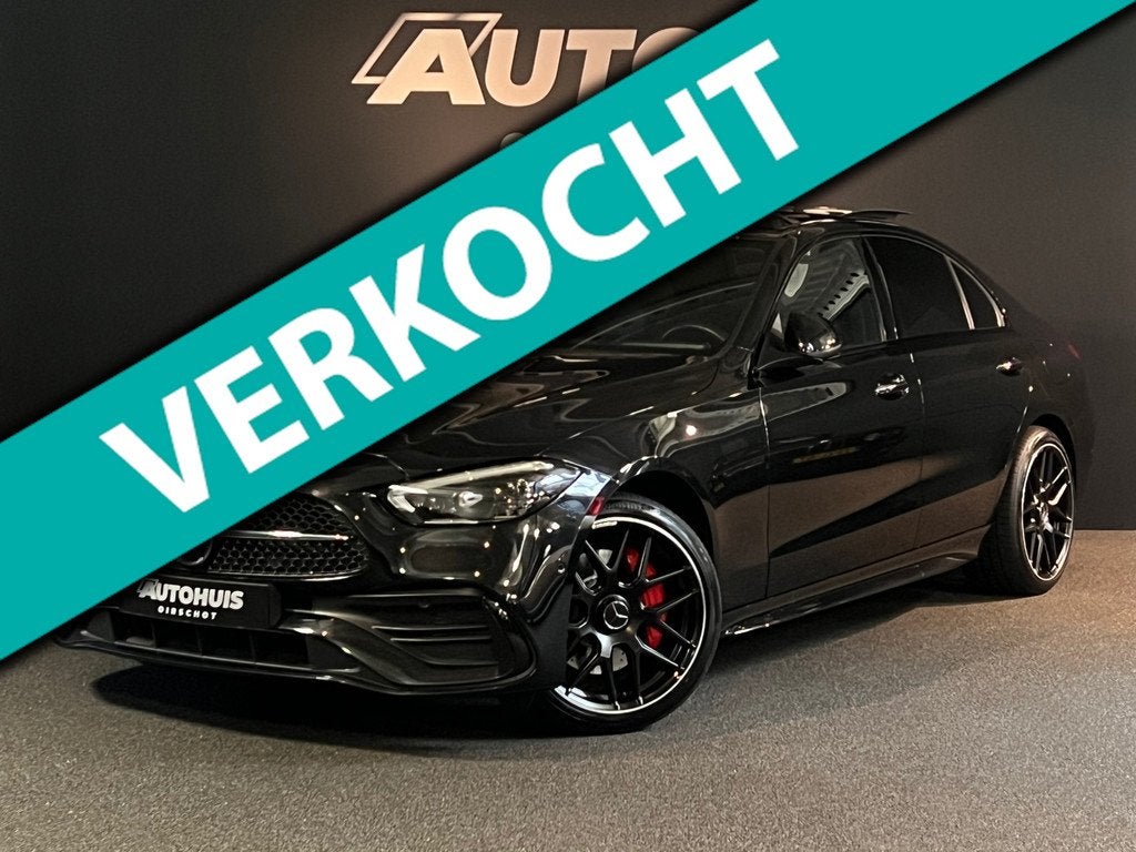 Mercedes-Benz C-klasse 300 e AMG Line Pano/Memoryseats/360Ca, Auto's, Mercedes-Benz, Automaat, Achterwielaandrijving, 4 cilinders