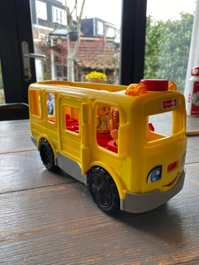 Fisher-Price schoolbus met poppetjes, Ophalen of Verzenden, Gebruikt, Auto of Voertuig