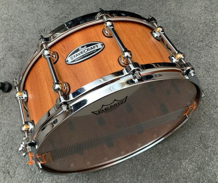 Pearl Stavecraft 14x6.5" Snaredrum Exotic Makha - Zo goed al, Muziek en Instrumenten, Drumstellen en Slagwerk, Ophalen, Zo goed als nieuw