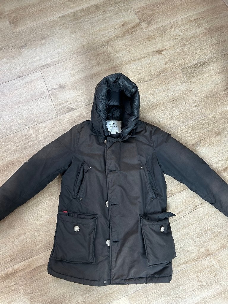 Woolrich parka zwart - maat M, Ophalen of Verzenden, Gedragen, Maat 48/50 (M), Zwart