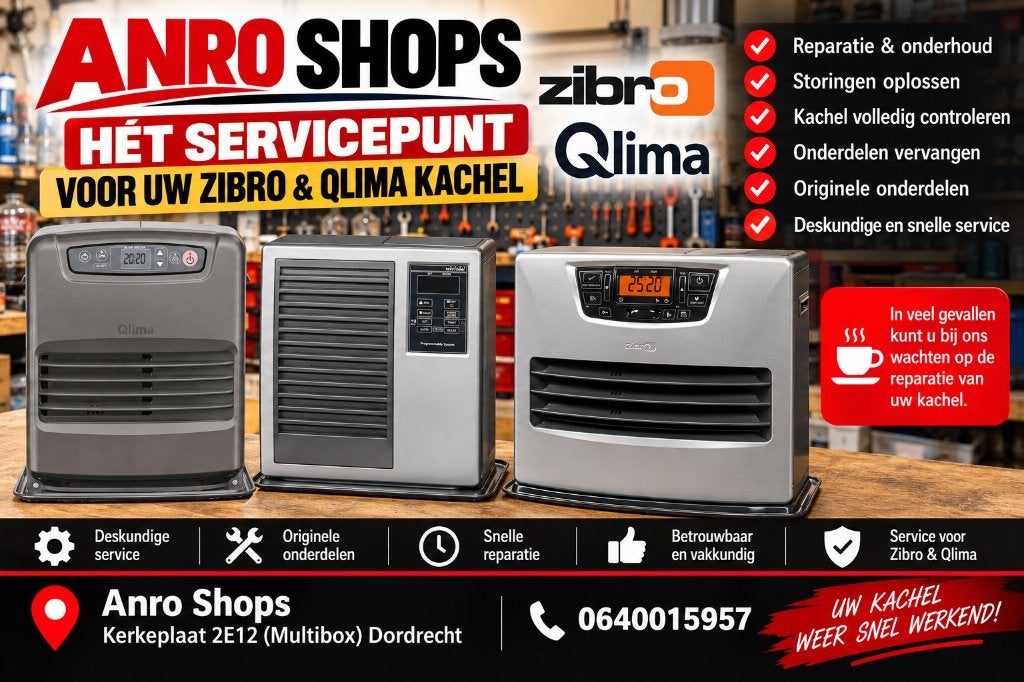 Zibro Qlima Kachel Reparatie,Onderhoud Klaar terwijl u wacht, Huis en Inrichting, Ophalen, Overige brandstoffen, Nieuw, Petroleumkachel