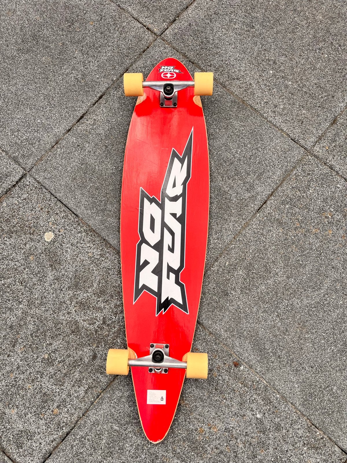 No Fear Longboard Skateboard - Rood/Zwart, Ophalen, Gebruikt, Skateboard, Longboard