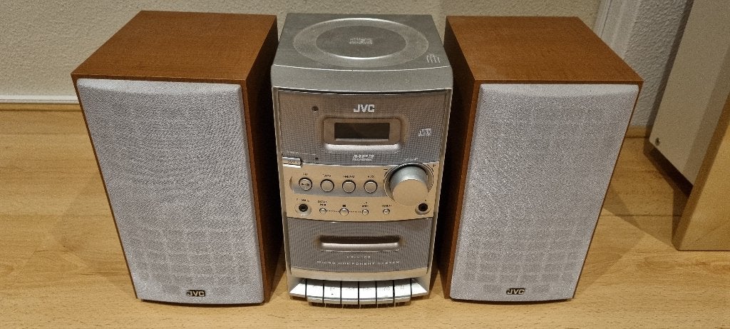JVC UX-H100 micro hifi stereoset, Gebruikt, JVC, Cassettedeck, Ophalen of Verzenden