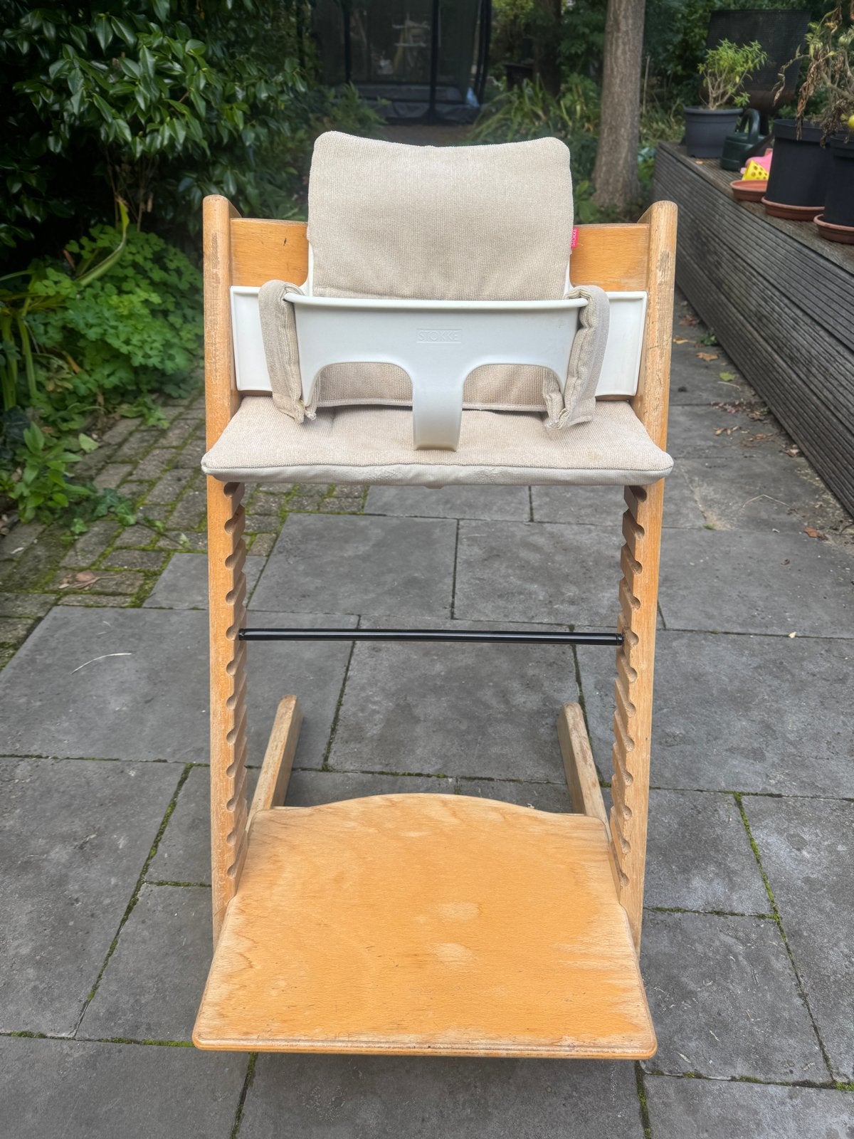 Stokke Tripp Trapp met babyset en originele bekleding, Ophalen, Gebruikt, Meegroeistoel, Aanschuifbaar