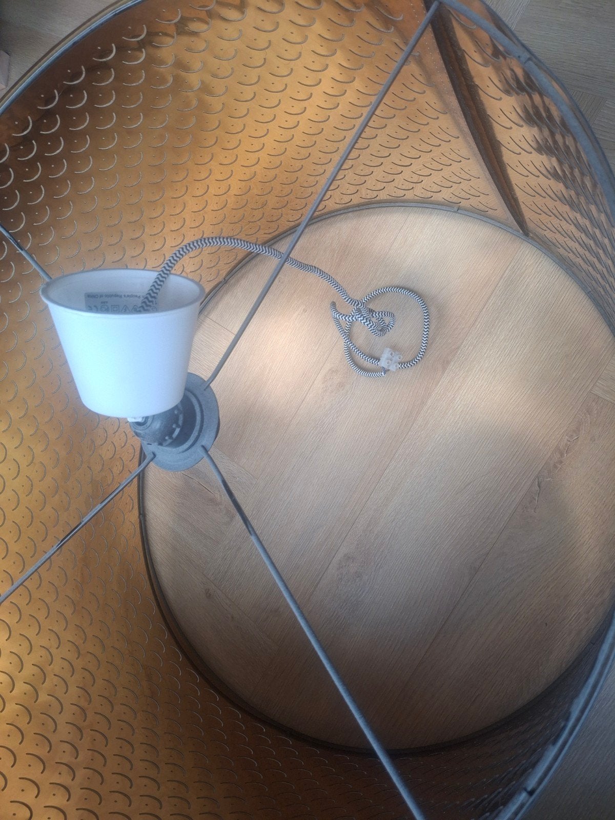 IKEA Hanglamp/Plafondlamp met uniek patroon, Gebruikt, Zwart, Rond, Ophalen