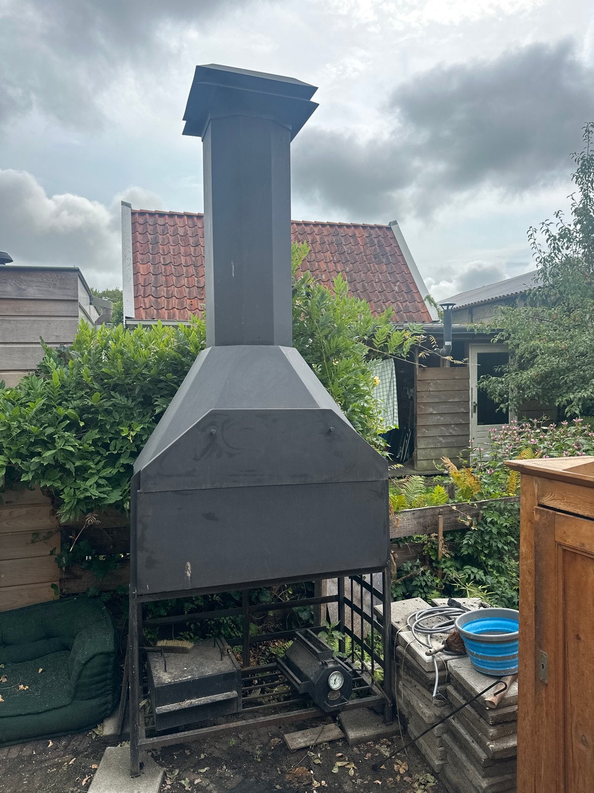 Grote afrikaanse braai / BBQ -, Tuin en Terras, Houtskoolbarbecues, Ophalen, Gebruikt