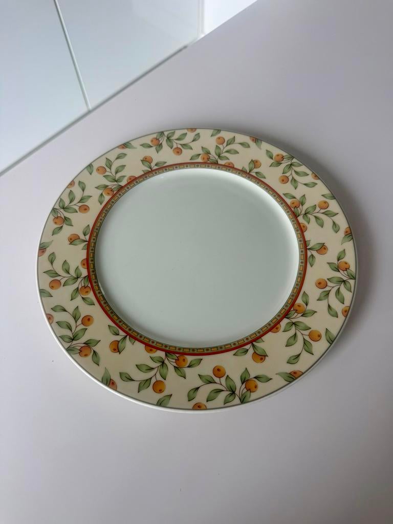 Koffietijd! ART+DESIGN Bord met sinaasappel-motief, Huis en Inrichting, Keramiek, Ophalen of Verzenden, Zo goed als nieuw, Bord(en)