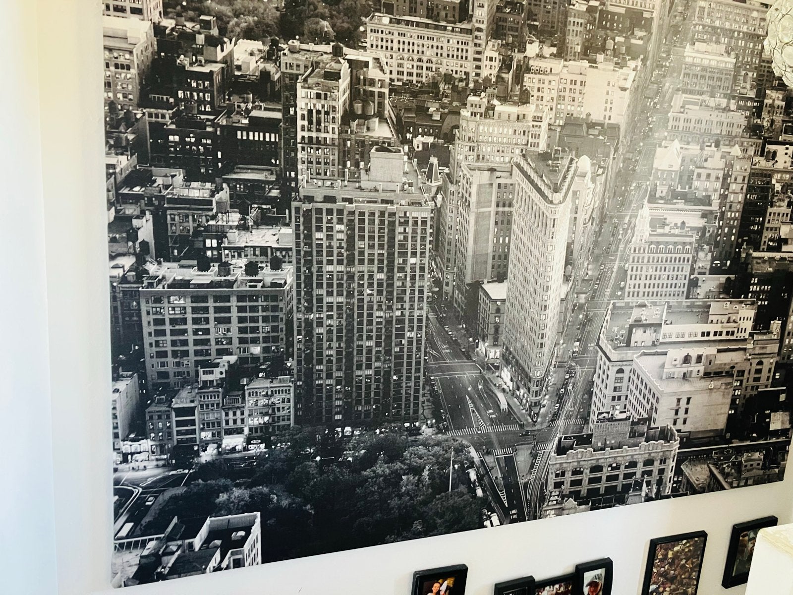 Ikea wanddecoratie New York zwart-wit canvas, Ophalen, 140 cm, Schilderij, Zwart