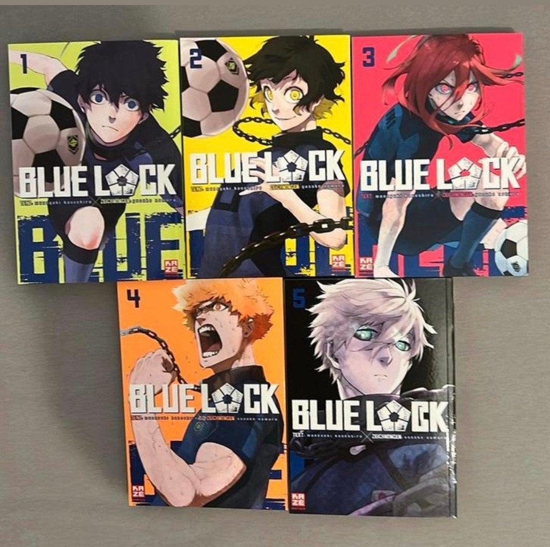 Blue Lock manga delen 1 t/m 5, Boeken, Meerdere comics, Ophalen, Zo goed als nieuw, Japan (Manga)