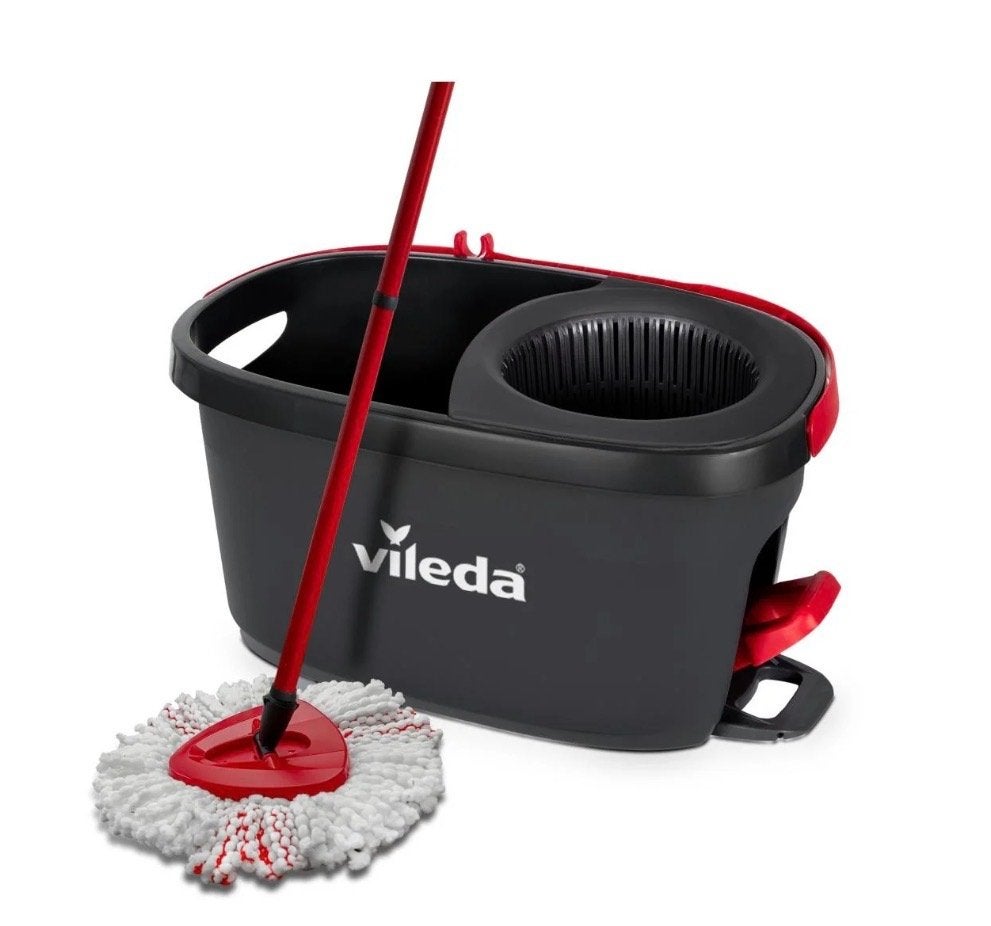 Vileda turbo dweilsysteem met 4 navullingen, Ophalen of Verzenden, Dweilemmer, -bak, of -wagen