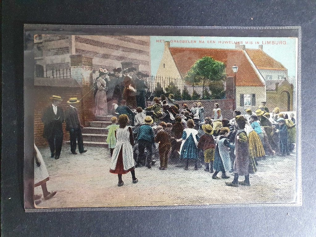 ansicht HAELEN grabbelen trouwen, Verzamelen, Ophalen of Verzenden, Voor 1920, Limburg