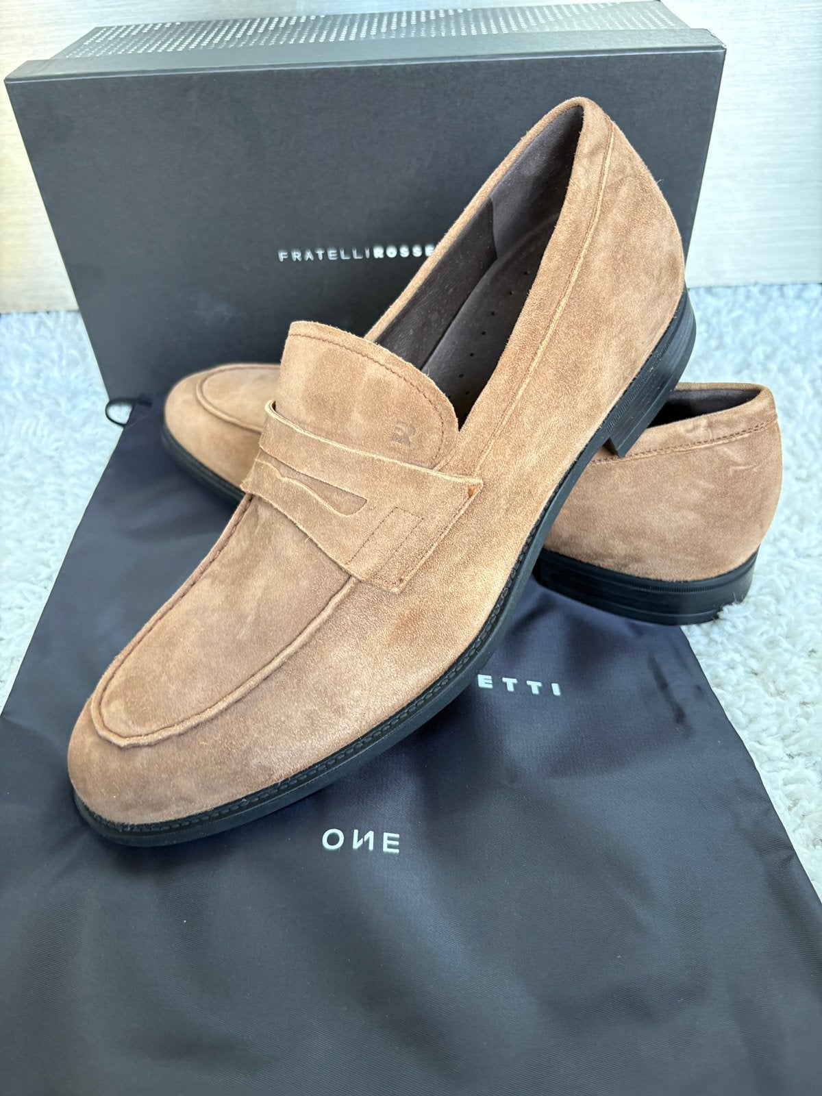 Fratelli Rossetti maat 43.5 UK 9.5 nieuw €370, Kleding | Heren, Ophalen, Nieuw, Bruin
